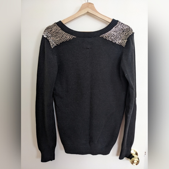 One Teaspoon Beaded Black Knit sweater Size S - Picture 2 of 5